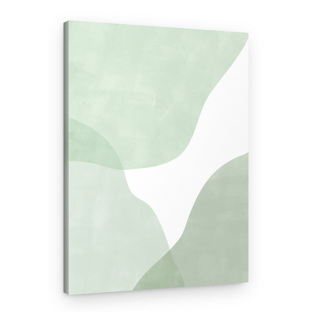Soft Sage Curves – Canvas Print