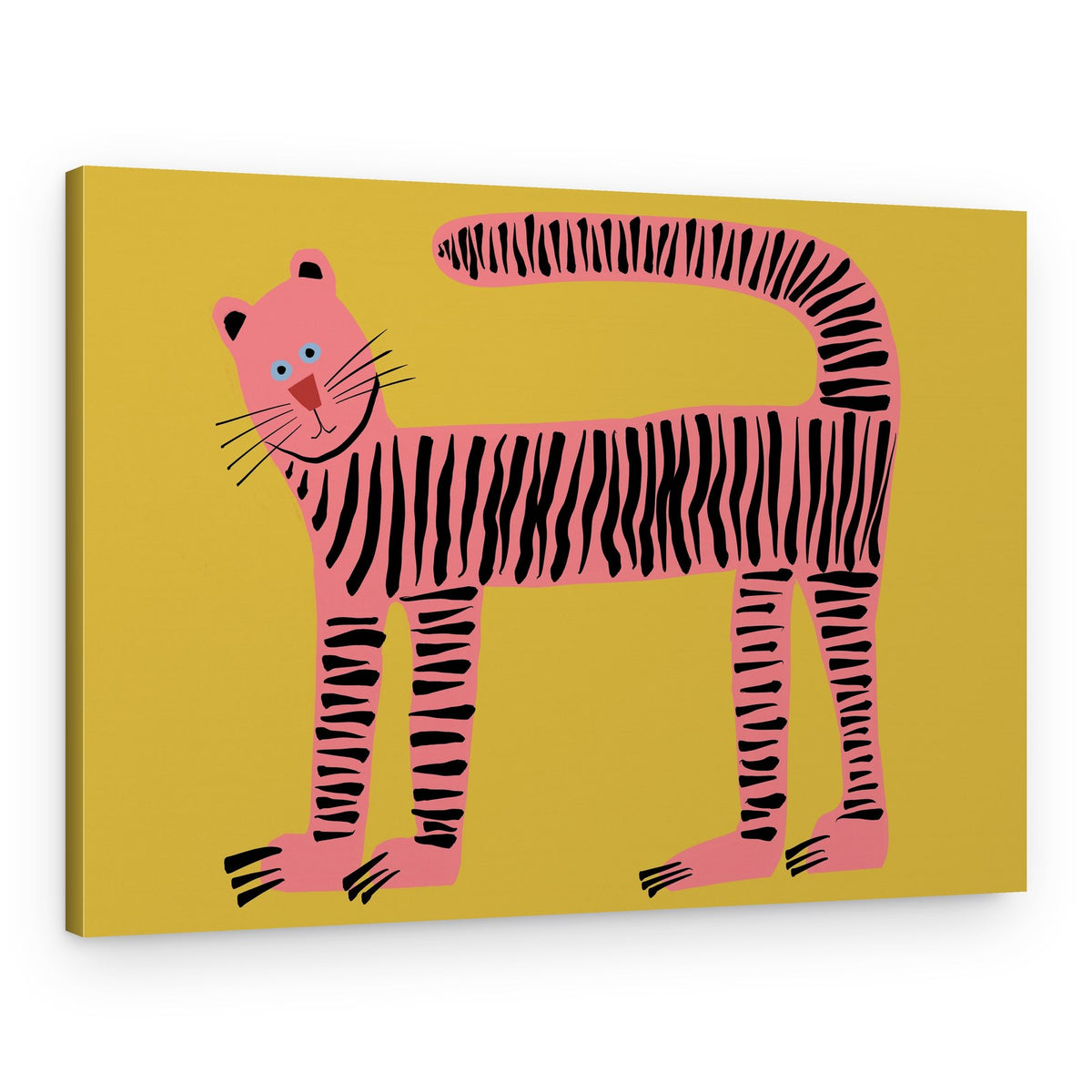 Whimsical Pink Tiger – Canvas Print