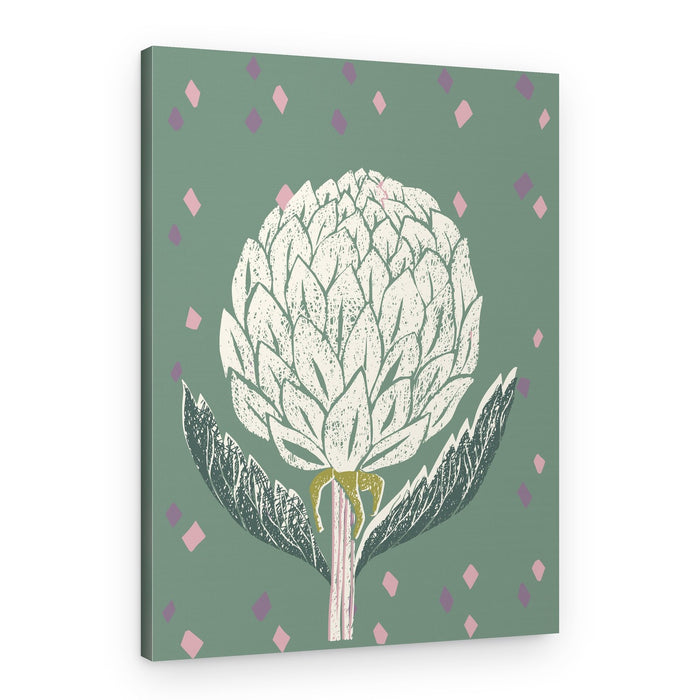 Green Artichoke Botanical – Canvas Print