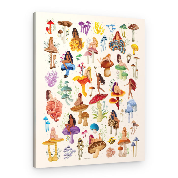 Enchanted Mushroom Fairies – Canvas Print