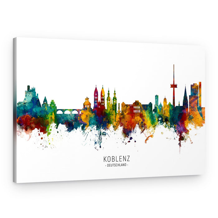 Vibrant Koblenz Skyline – Canvas Print