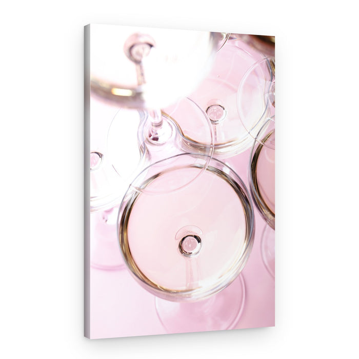 Soft Pink Champagne Glasses – Canvas Print