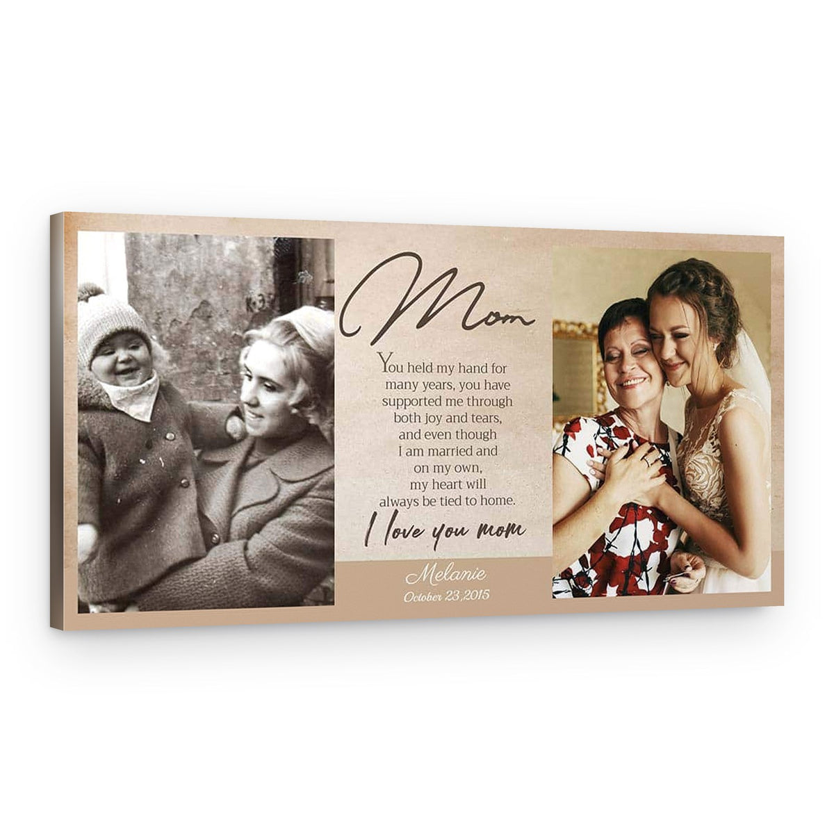 I Love You Mom Poem Custom Photo Canvas Print – Canvas Print