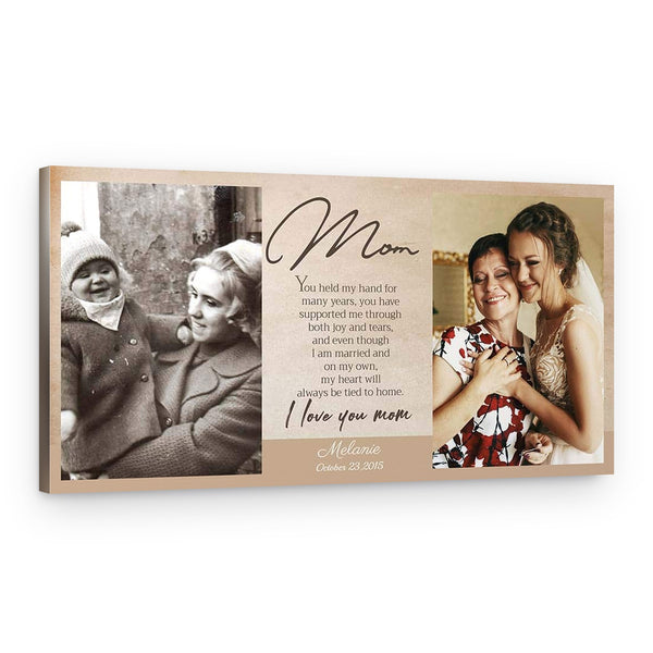 I Love You Mom Poem Custom Photo Canvas Print
