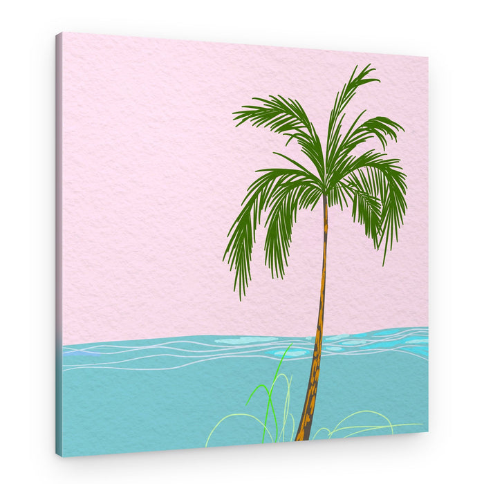 Pink Sky Palm Beach – Canvas Print