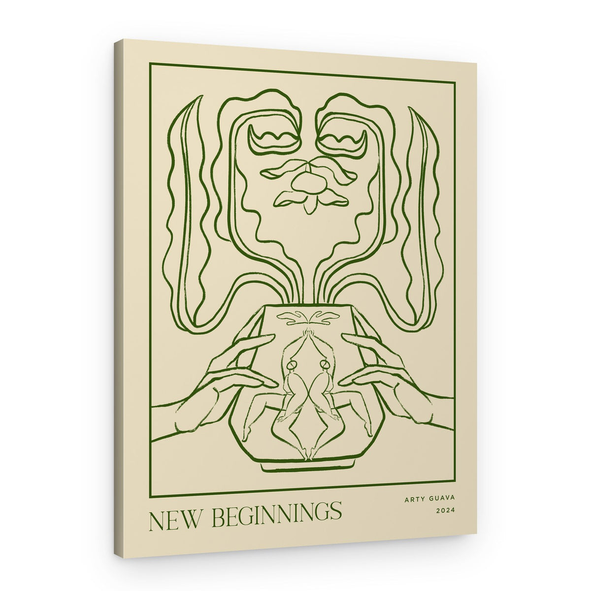 Vessel Collection : New Beginnings (LineArt) – Canvas Print