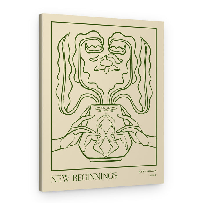 Vessel Collection : New Beginnings (LineArt) – Canvas Print