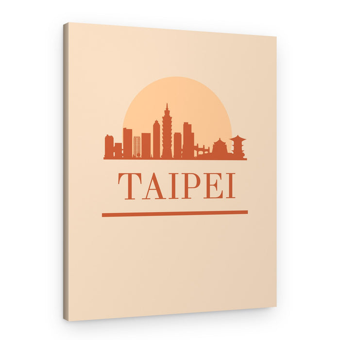 Taipei Skyline Sunset – Canvas Print