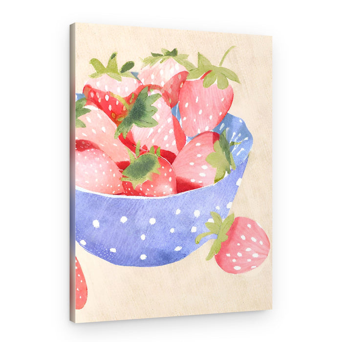 Fresh Strawberry Bowl – Canvas Print