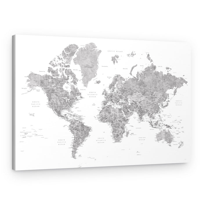 Textured World Map – Canvas Print