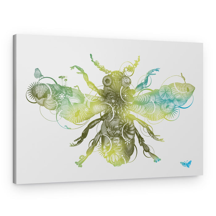 Intricate Green Car – Canvas Print