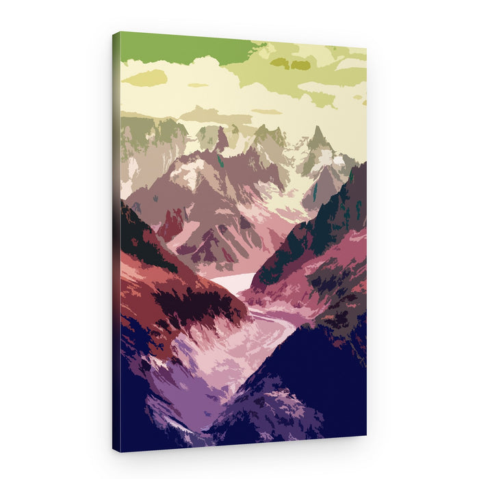 Vibrant Mountain Valley – Canvas Print