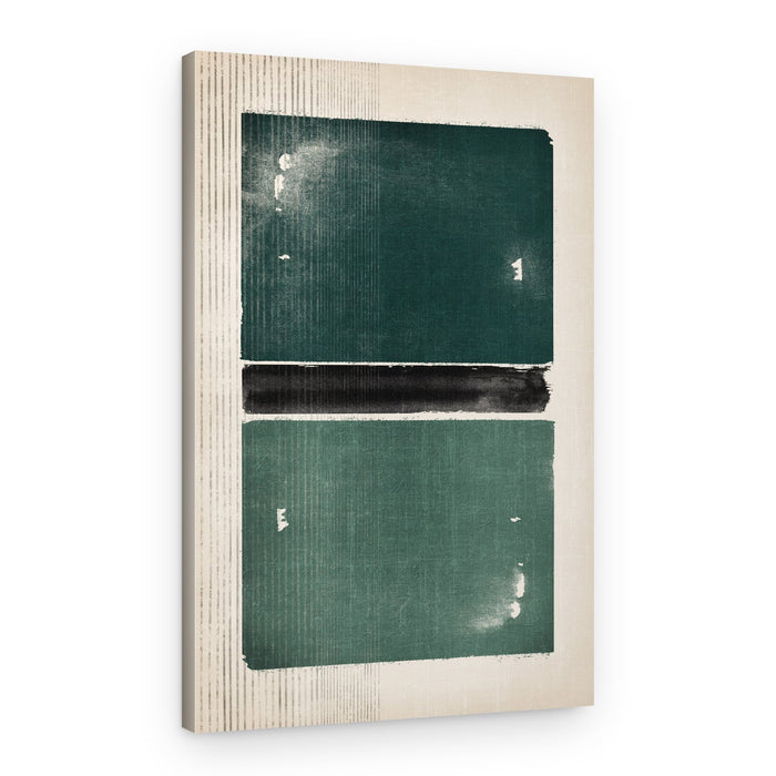 Emerald Green Stripe Abstract – Canvas Print