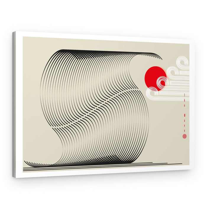 Japanese Flowing Sun – Canvas Print
