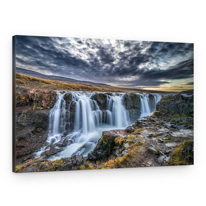 Serene Waterfall Flow – Canvas Print