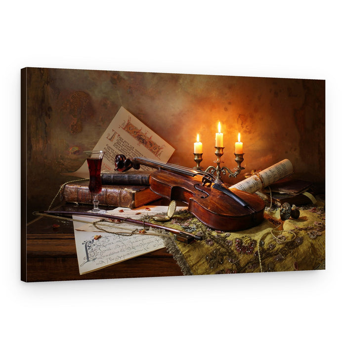 Old World Violin Study – Canvas Print