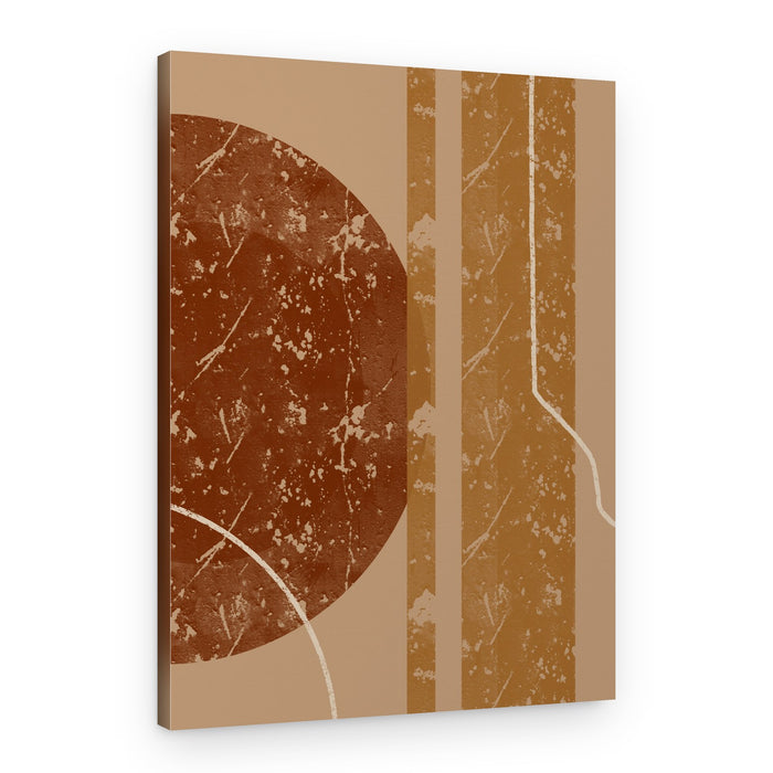 Earthy Abstract Geometry – Canvas Print