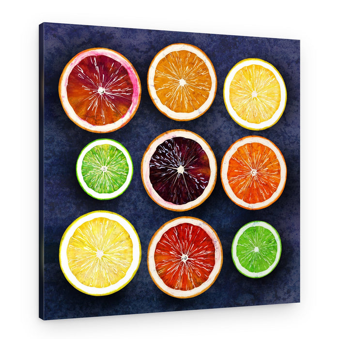 Vibrant Citrus Slices – Canvas Print