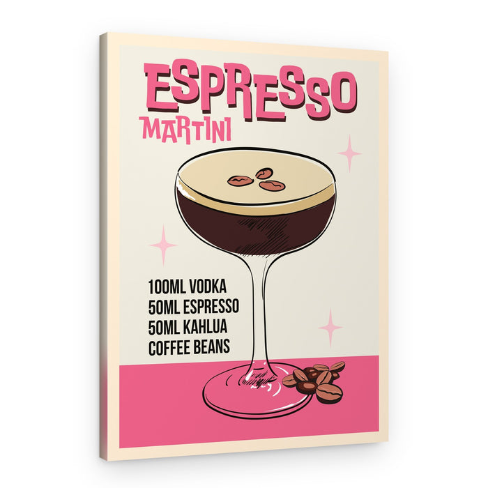Retro Espresso Martini – Canvas Print
