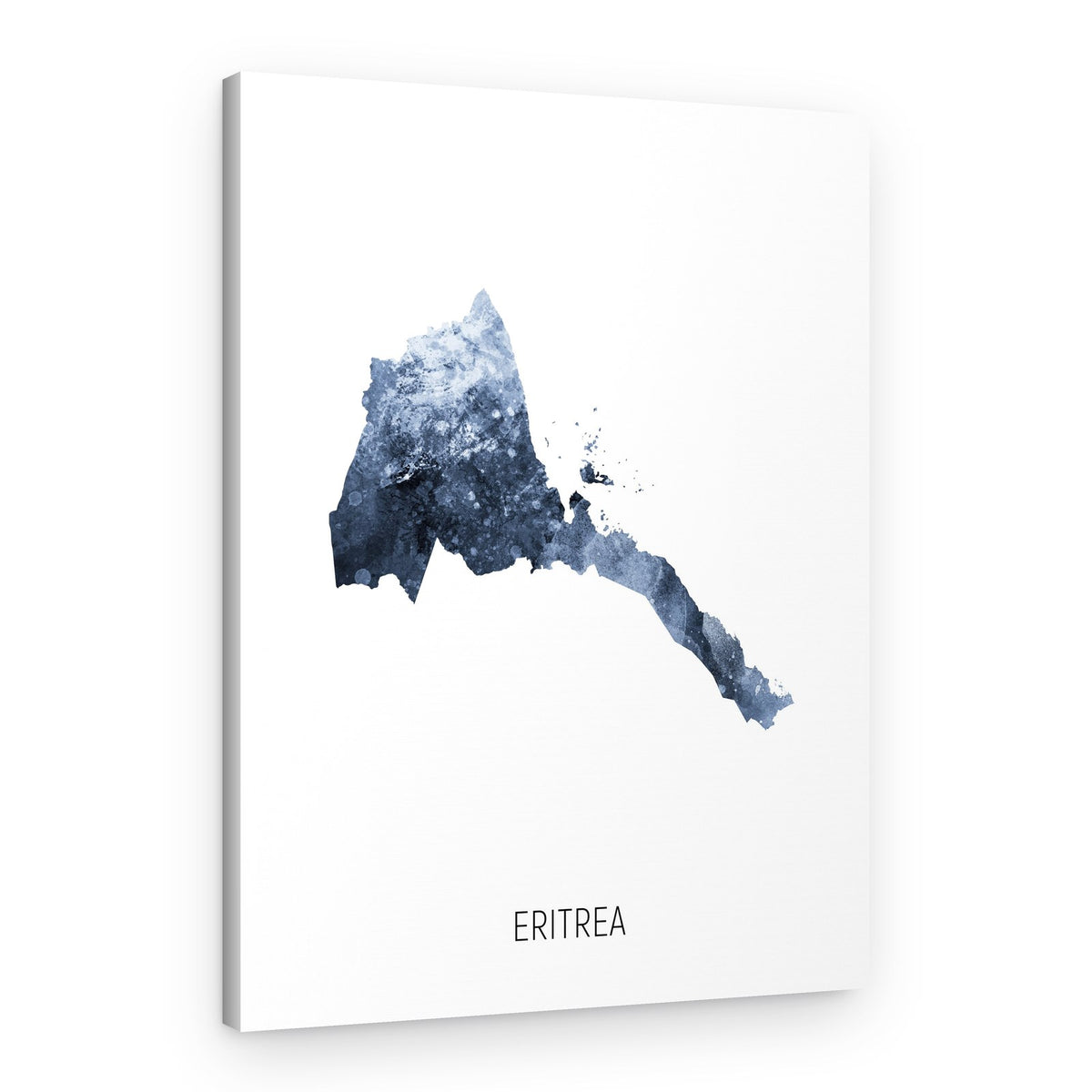 Eritrea Blue Map – Canvas Print
