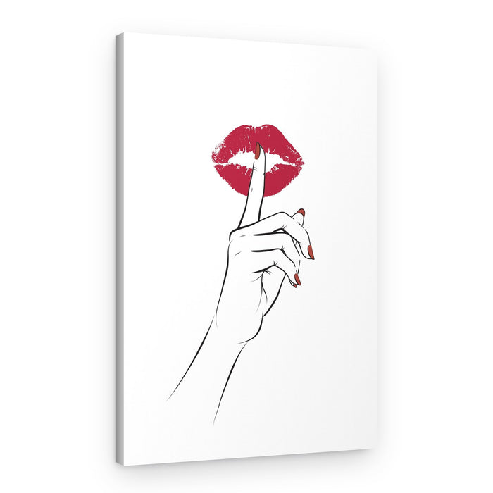Quiet Red Lips – Canvas Print