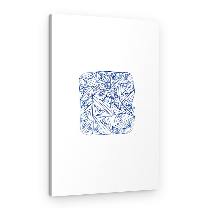 Optical Blue Pattern – Canvas Print