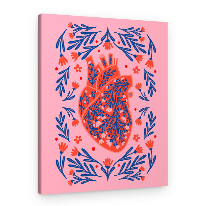 Blooming Floral Heart – Canvas Print