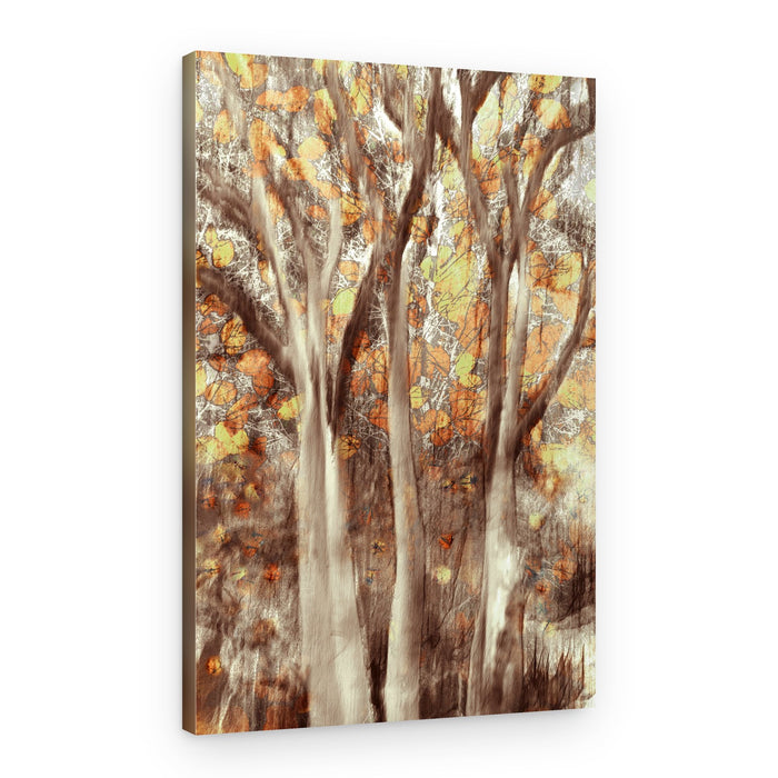 Golden Autumn Forest – Canvas Print