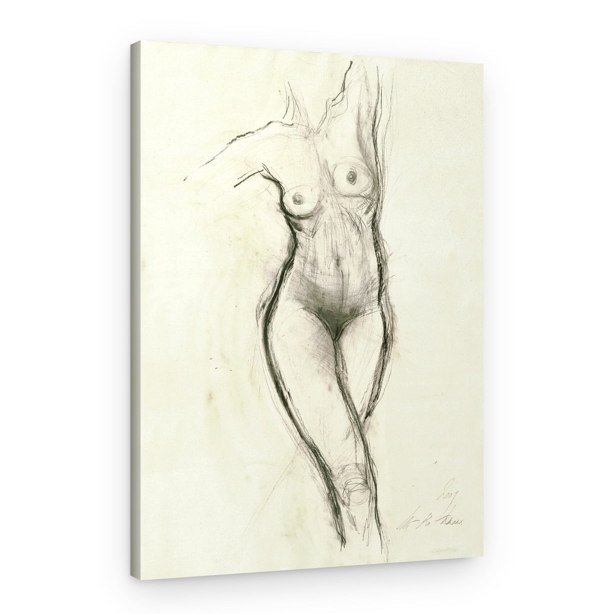 Graceful Female Sketch – Canvas Print