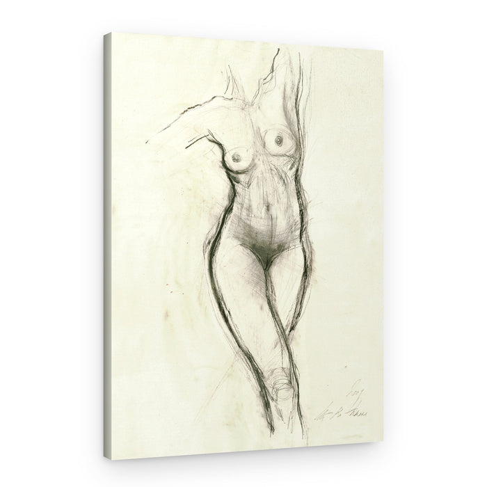 Graceful Female Sketch – Canvas Print