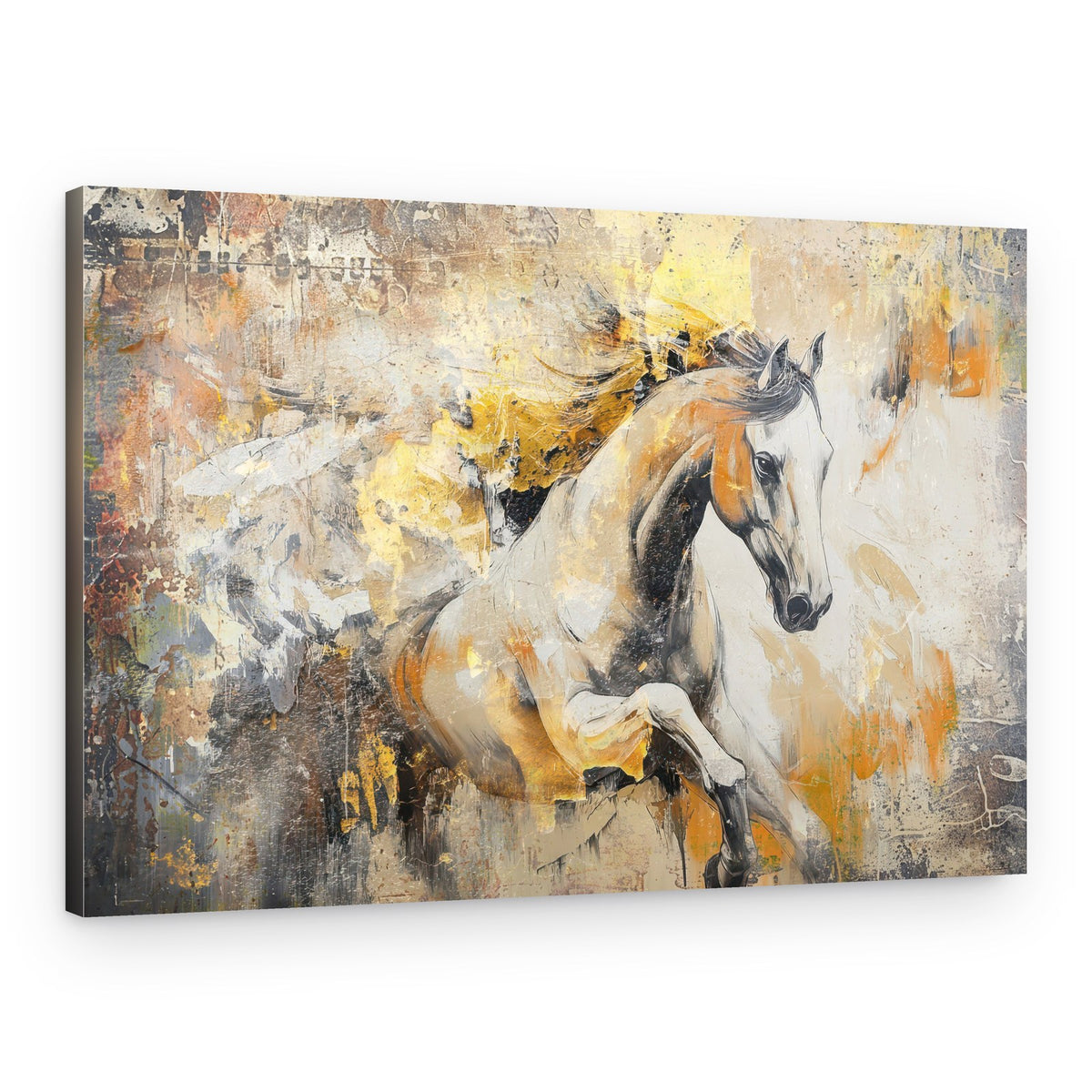 Majestic Golden Horse – Canvas Print
