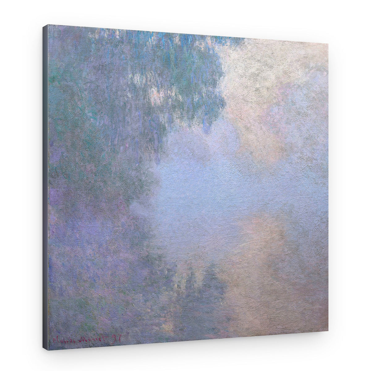 Morning On the Seine Near Giverny (1897) By Claude Monet Copy – Canvas Print