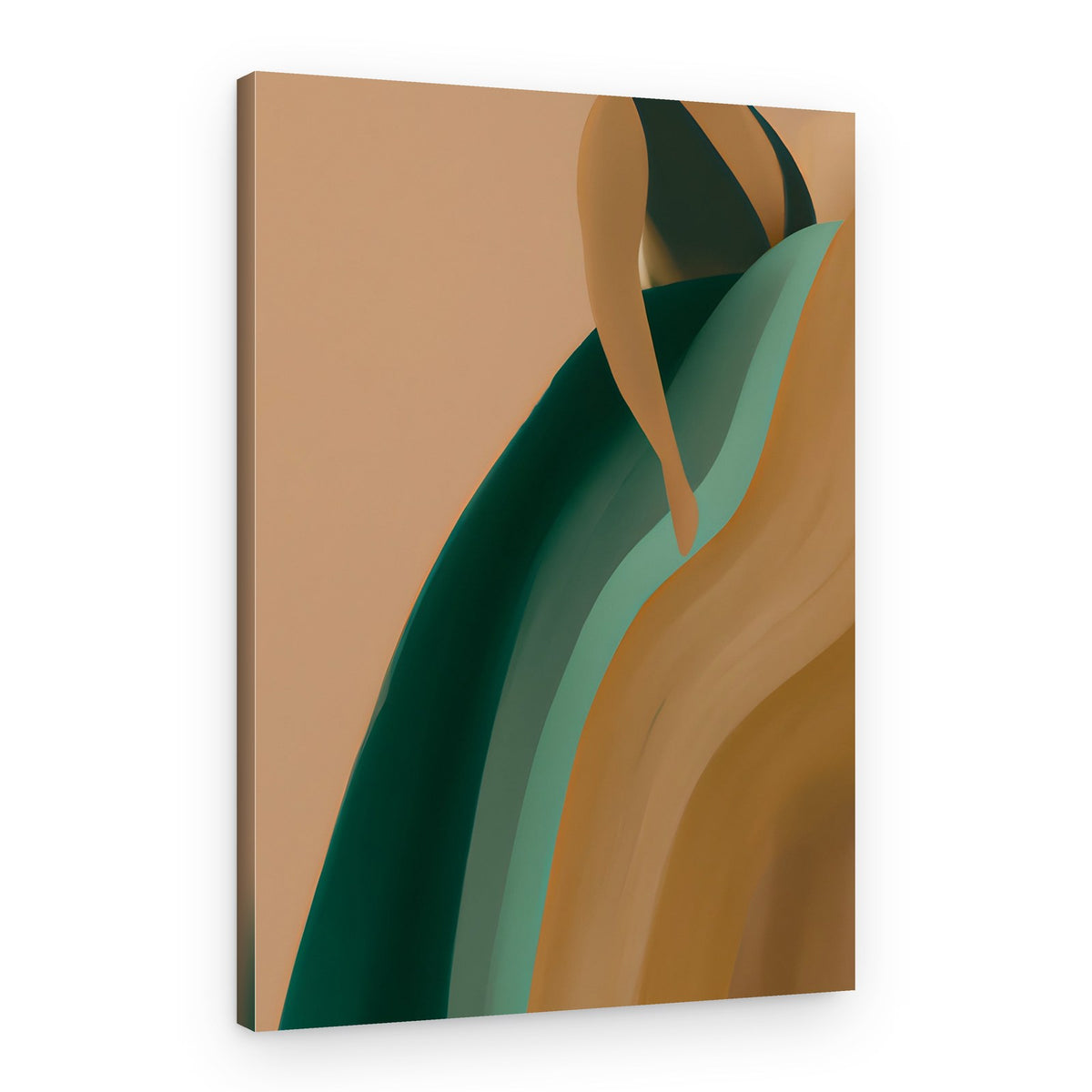 Flowing Green Elegance – Canvas Print