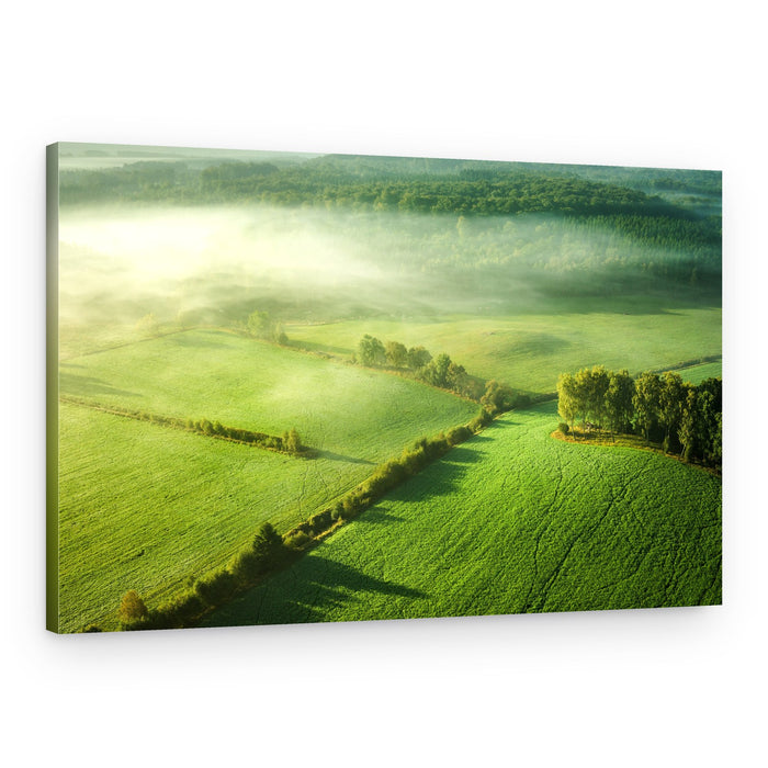 Green Fields Morning Mist – Canvas Print