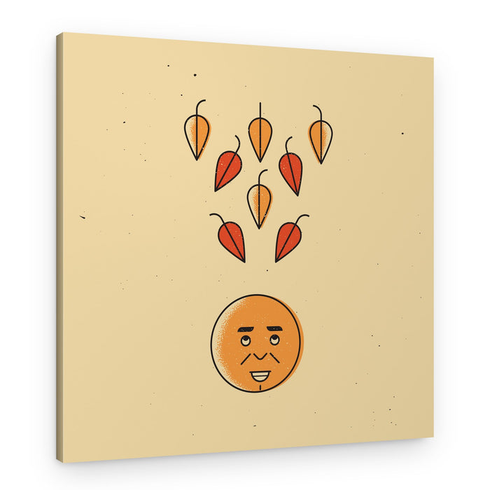 Happy Autumn Face – Canvas Print