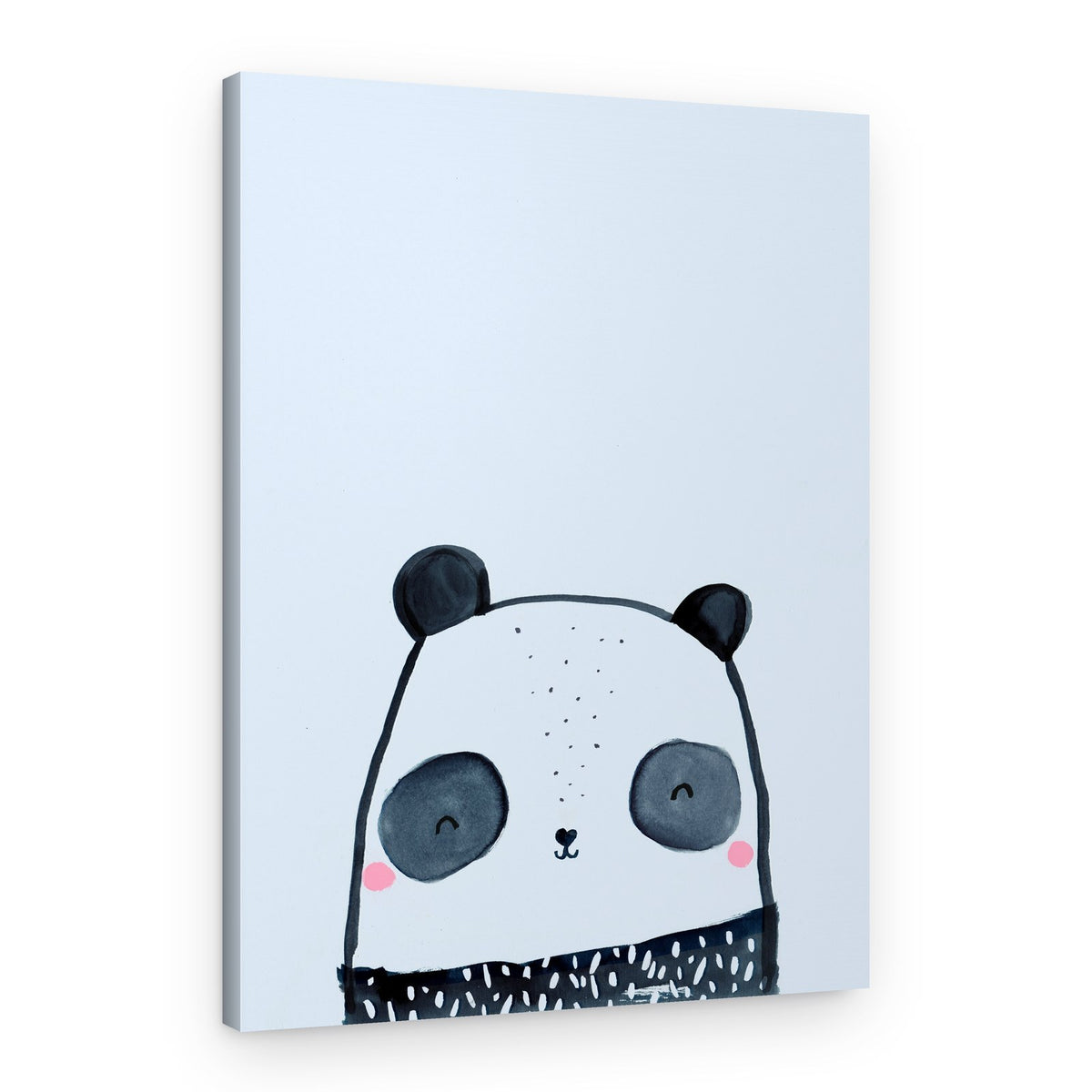 Happy Panda Face – Canvas Print