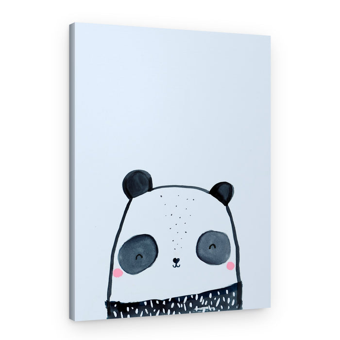 Happy Panda Face – Canvas Print