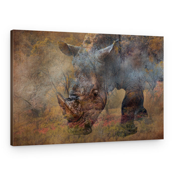 Woodland Rhino Spirit – Canvas Print