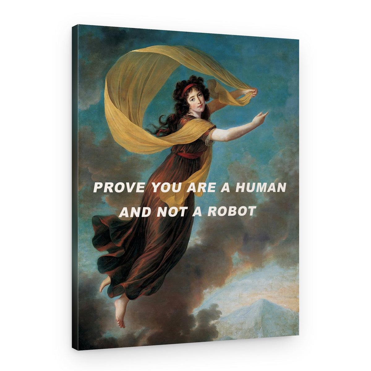 Floating Woman Human Proof – Canvas Print