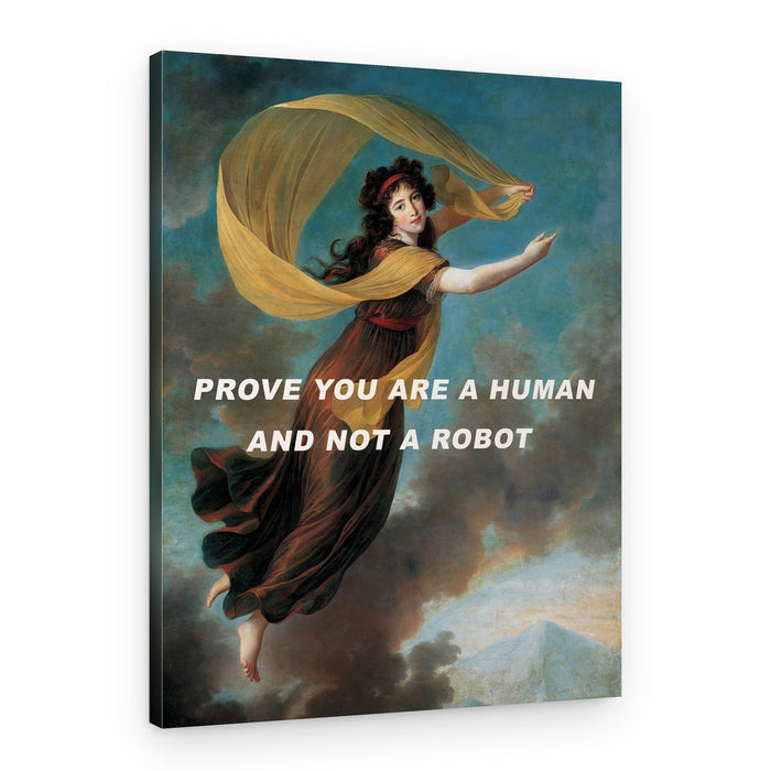 Floating Woman Human Proof – Canvas Print