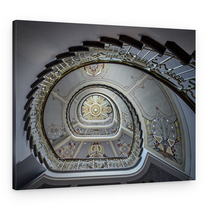 Ornate Spiral Staircase – Canvas Print