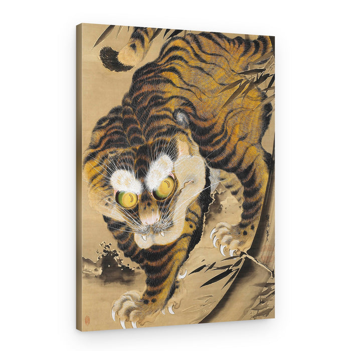 Tiger Emerging From Bamboo (18th Century) – Canvas Print