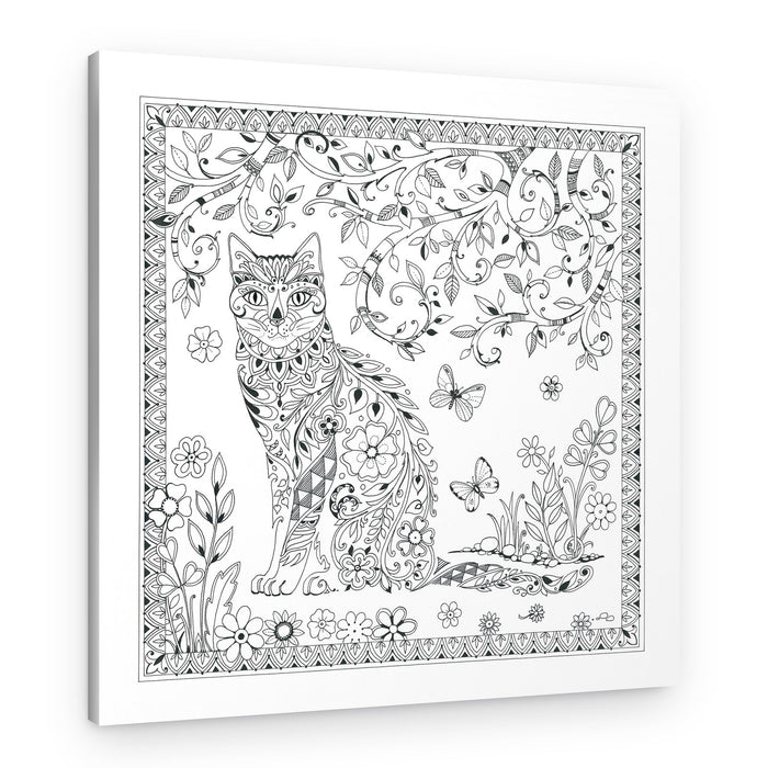 Cat and Butterflies – Canvas Print