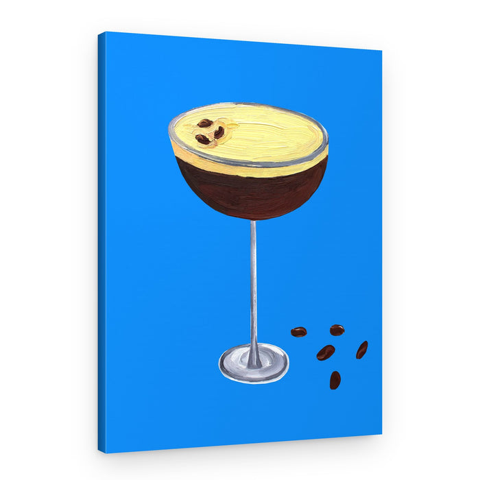 Espresso Martini Blue – Canvas Print