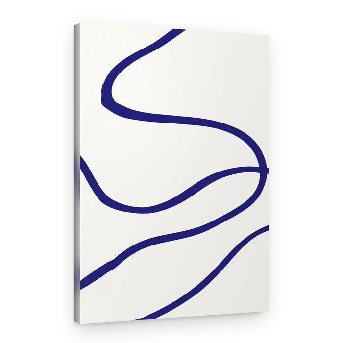 Flowing Blue Lines – Canvas Print