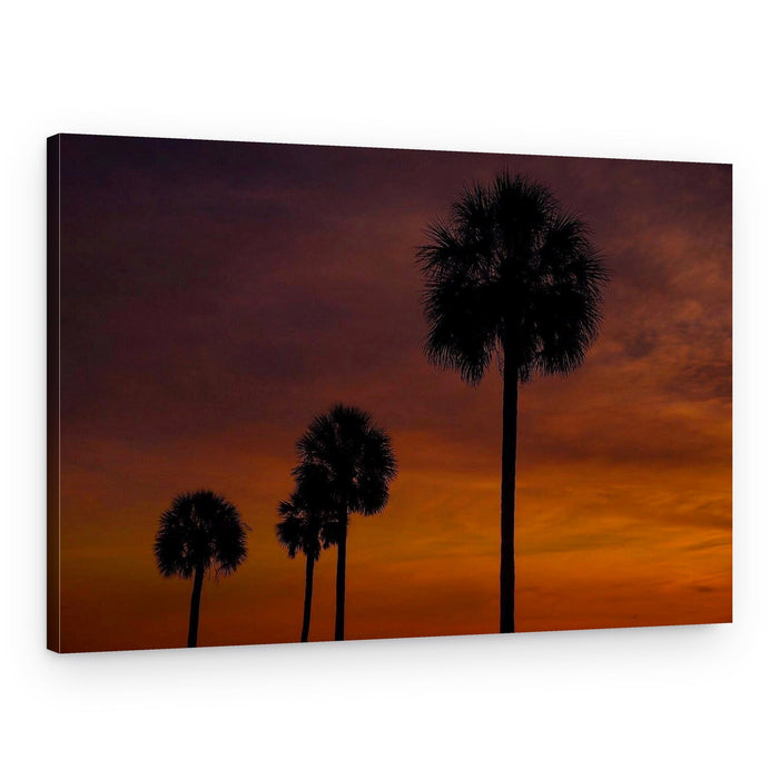 Vibrant Sunset Palms – Canvas Print