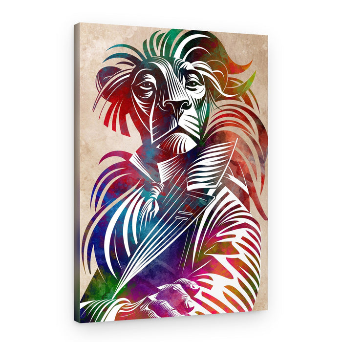 Colorful Abstract Lion – Canvas Print