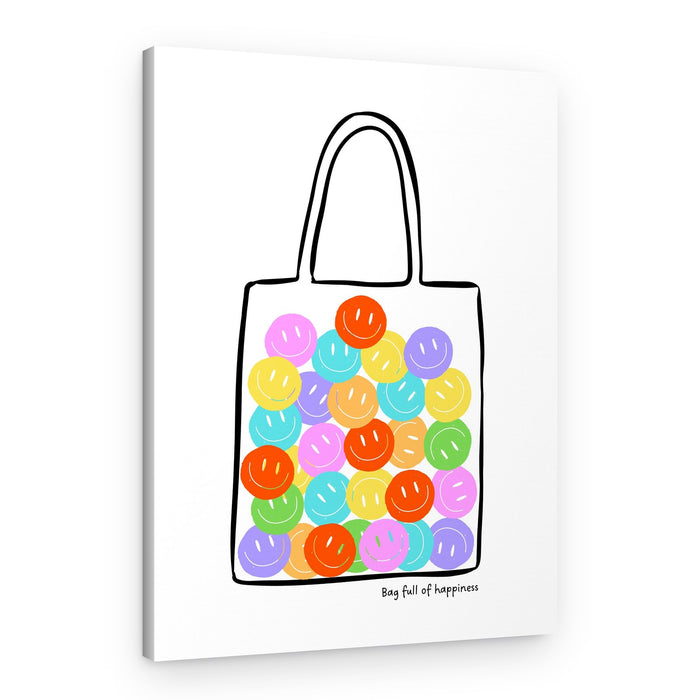 Cheerful Smiley Tote – Canvas Print