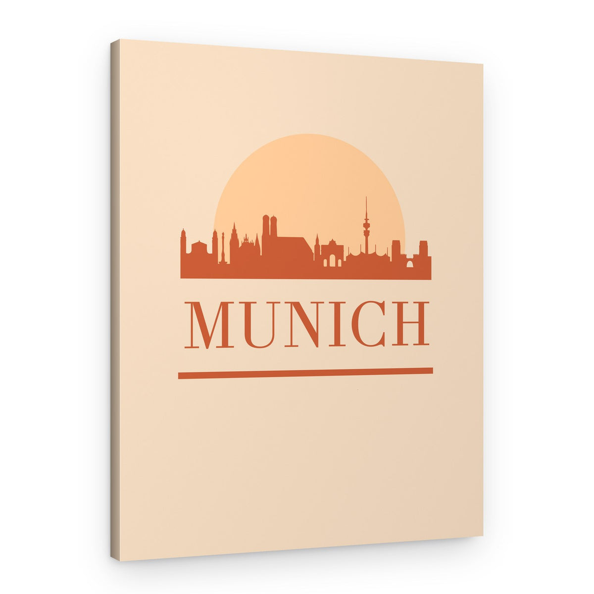 Munich City Silhouette – Canvas Print
