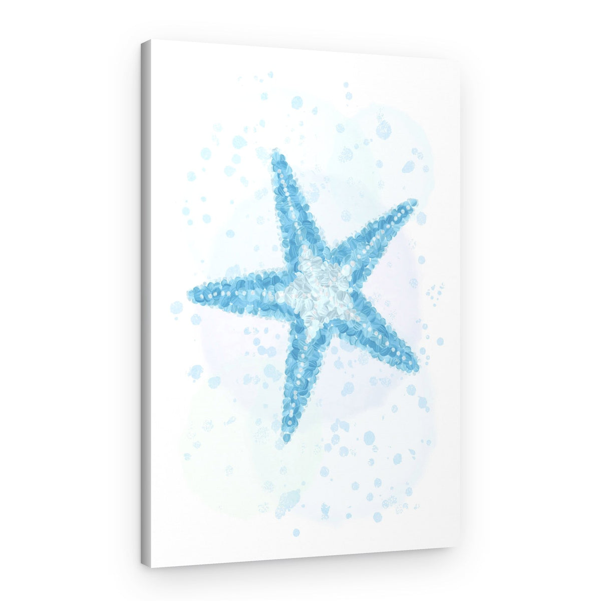 Blue Watercolor Starfish – Canvas Print